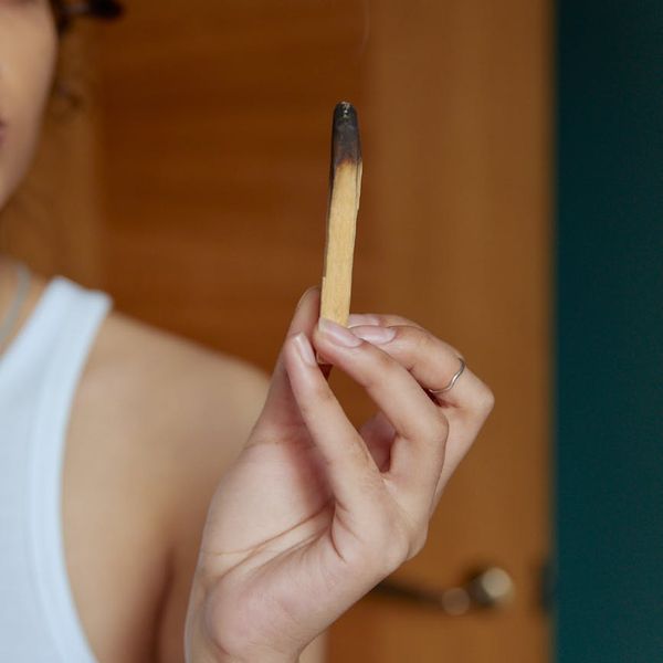 Close up of incense burning in a peaceful room